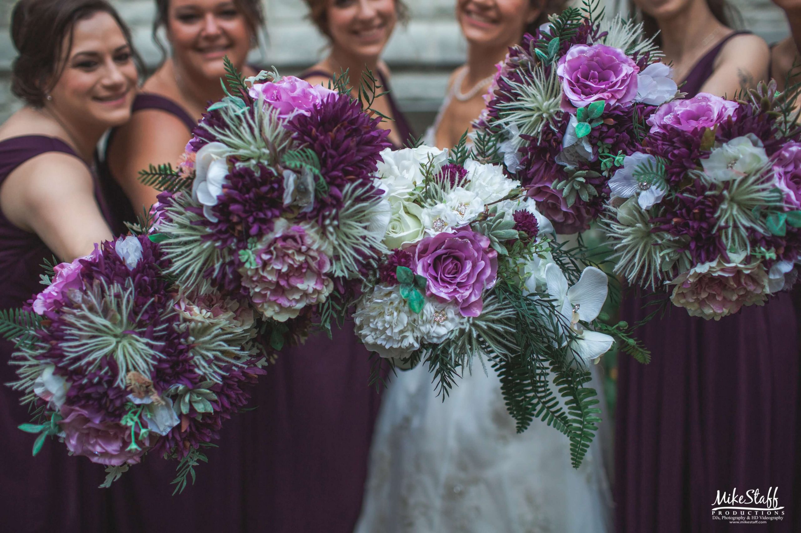purple bridal bouquets