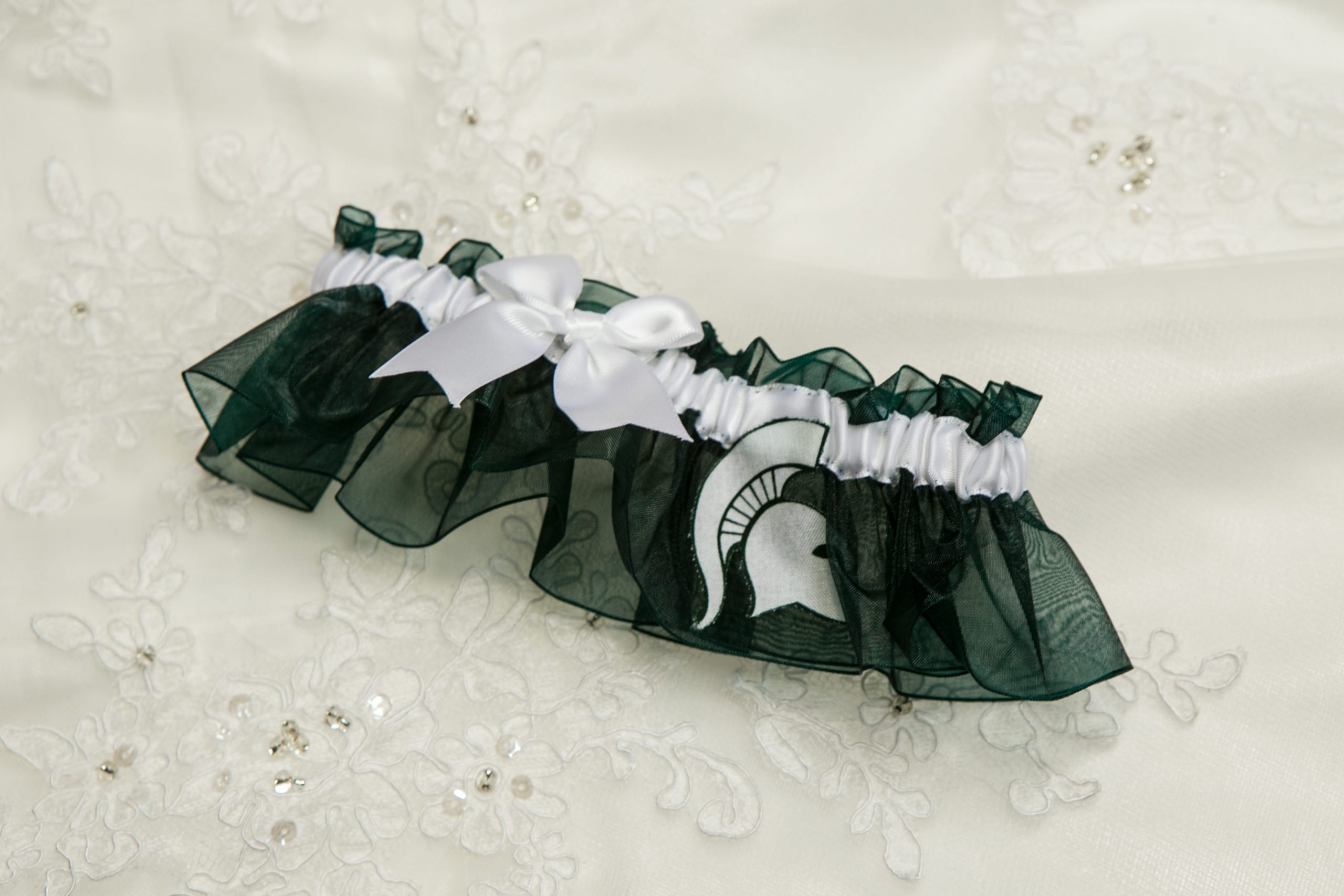 Michigan State bridal garter
