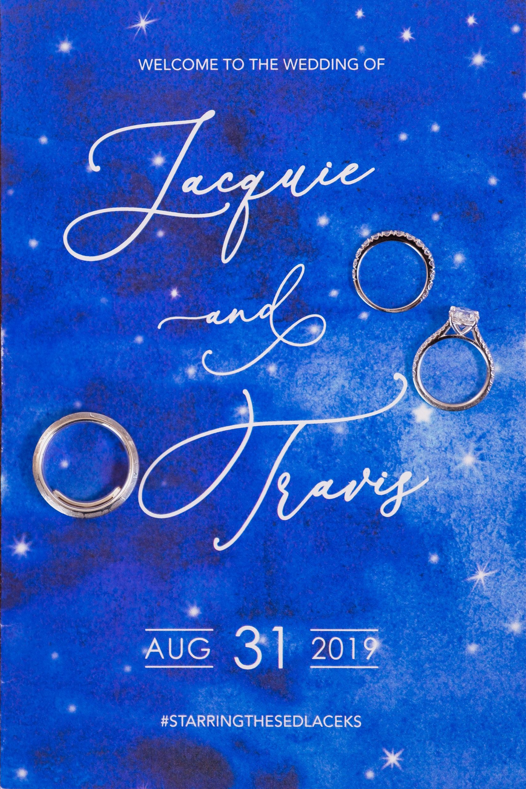 starry wedding invitation
