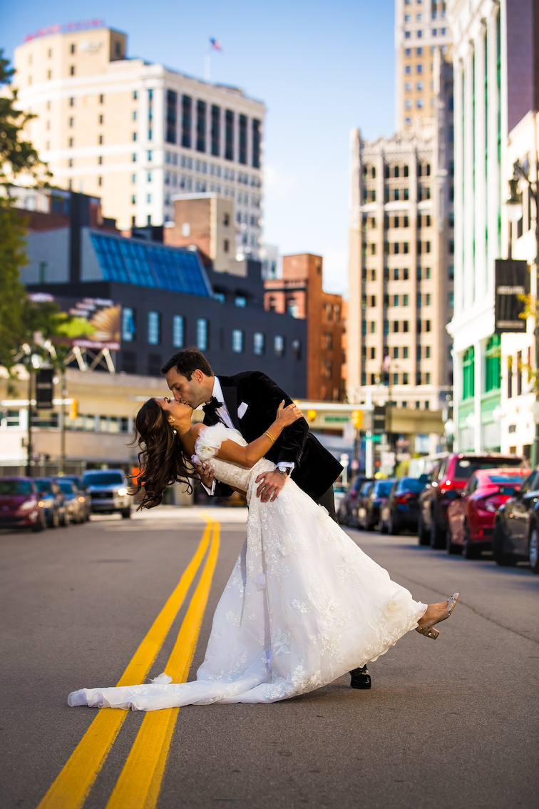 Wedding Photography on Woodward Ave in Detroit