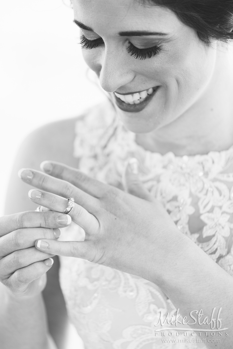 bride abby holding engagement black and white wedding photograhy
