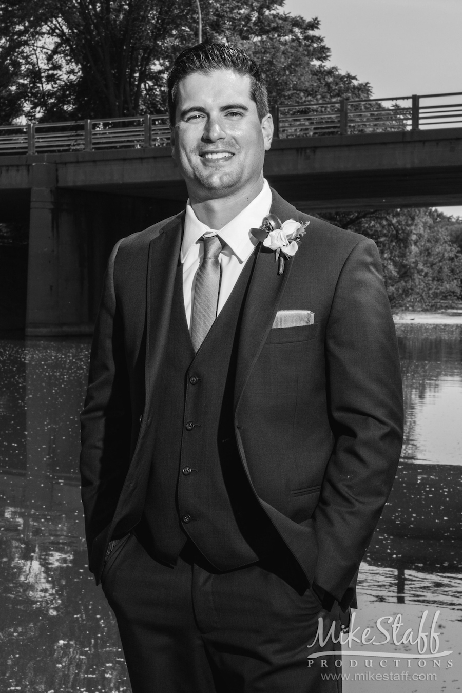 groom by river