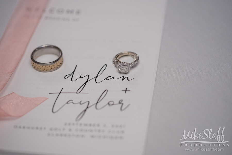 dylan and taylor wedding rings on invite