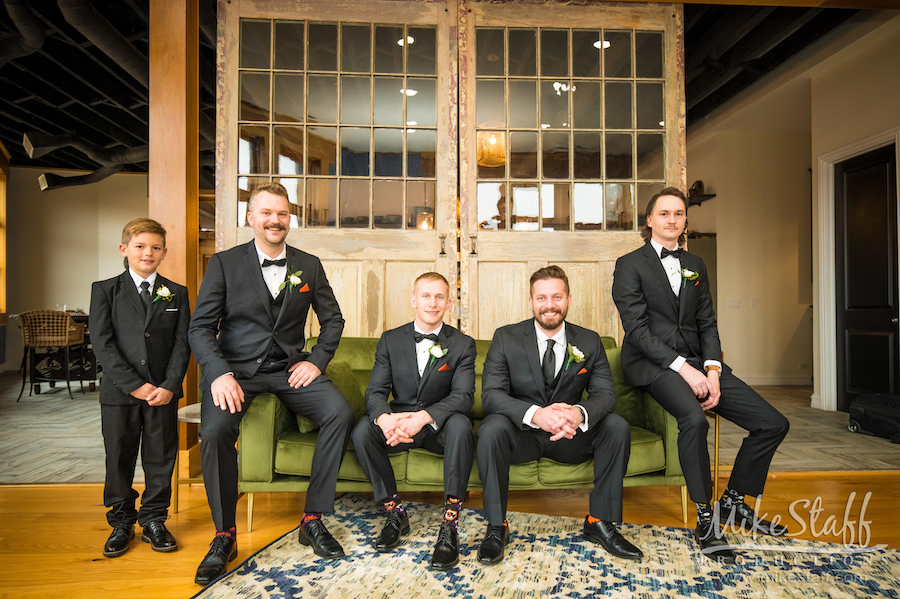 groomsmen indoors brooks wedding