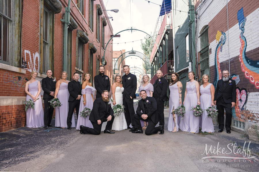 bridal party in pontiac alley