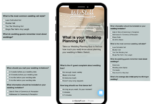 wedding quiz banner